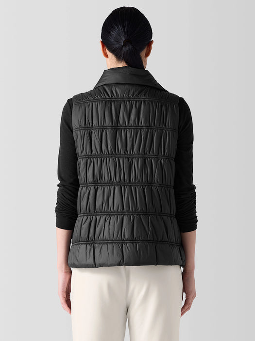 Eggshell Recycled Nylon Stand Collar Vest