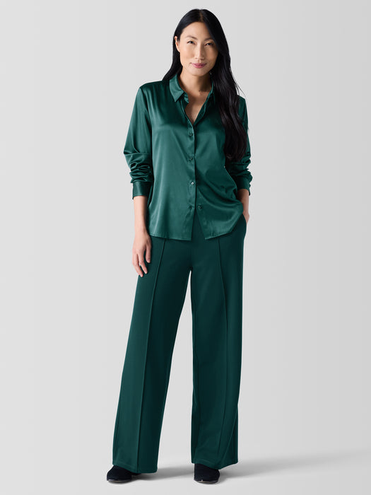 Washable Flex Ponte Pintuck&nbsp;Wide Pant