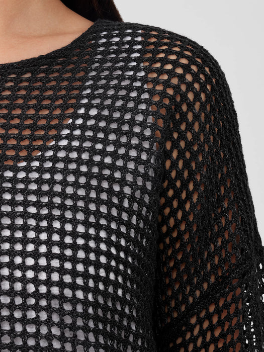 Organic Linen D&eacute;lav&eacute; Round Neck Top