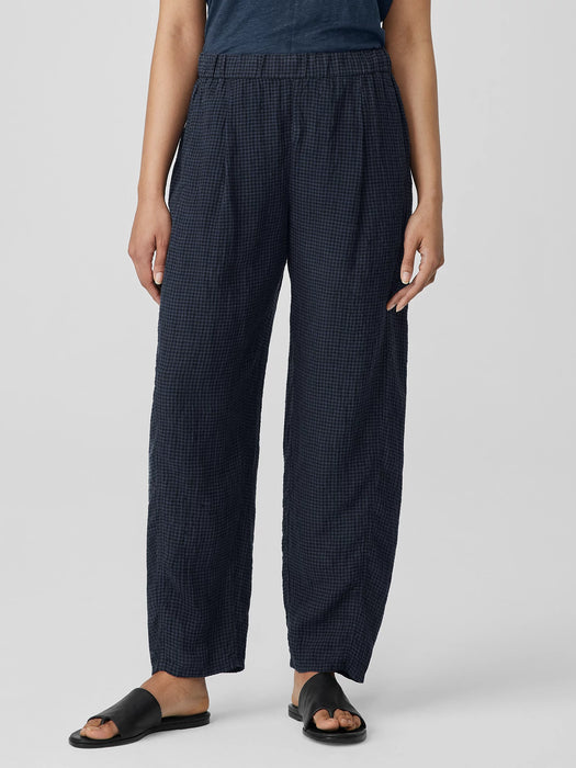 Puckered Organic Linen&nbsp;Lantern Pant