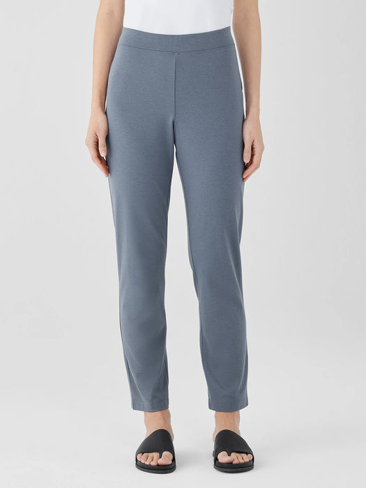 Cotton Blend Ponte Slim Pant