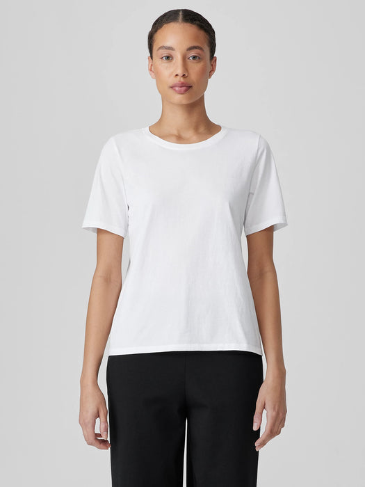 Organic Pima Cotton Jersey&nbsp;Round Neck Tee