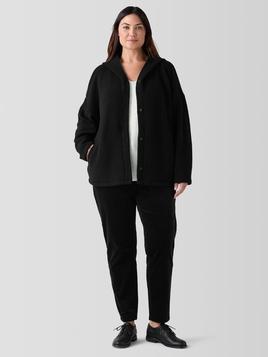 Cozy Recycled Wool Boucle Hooded Jacket
