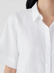 Organic Linen Classic Collar Short-Sleeve Shirt