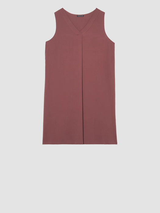 Silk Georgette Crepe Pleated Dress