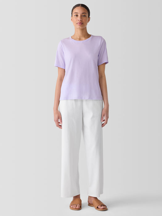 Organic Pima Cotton Jersey&nbsp;Round Neck Tee