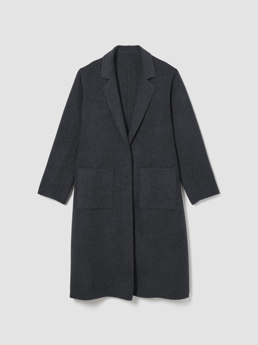 Doubleface Wool Cloud Notch Collar Coat
