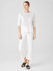 Organic Linen Cotton&nbsp;Crew Neck Top