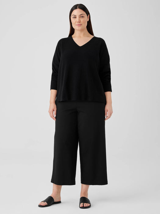 Peruvian Organic Cotton Crepe V-Neck Top