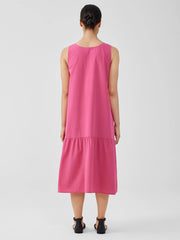 Washed Organic Cotton Poplin Tiered Dress