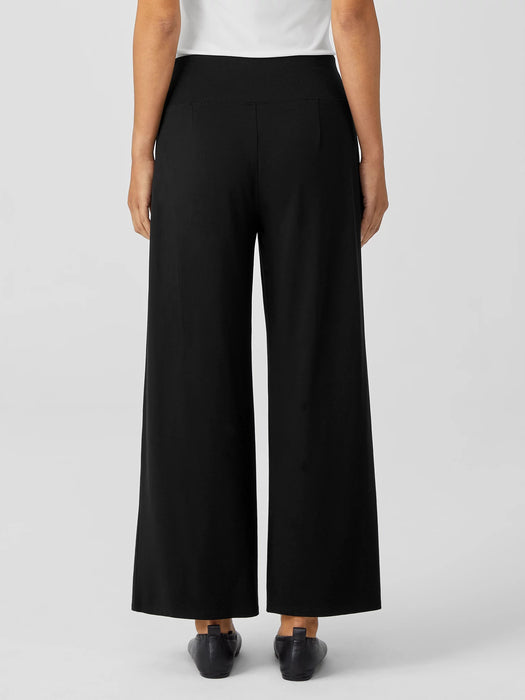 Stretch Jersey Knit Wide-Leg Pant