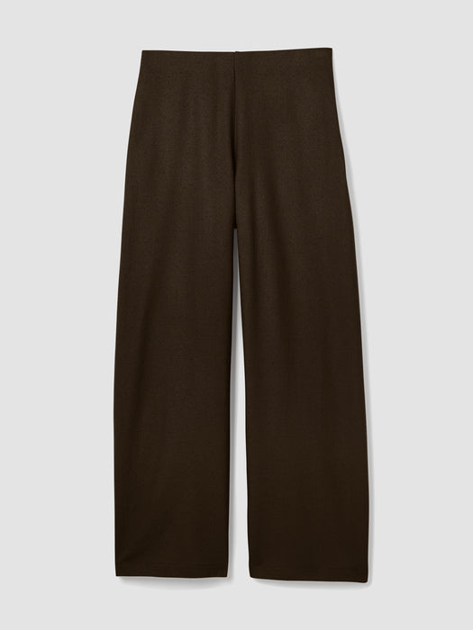 Felted Wool Jersey&nbsp;Wide-Leg Long Pant in Regenerative Wool