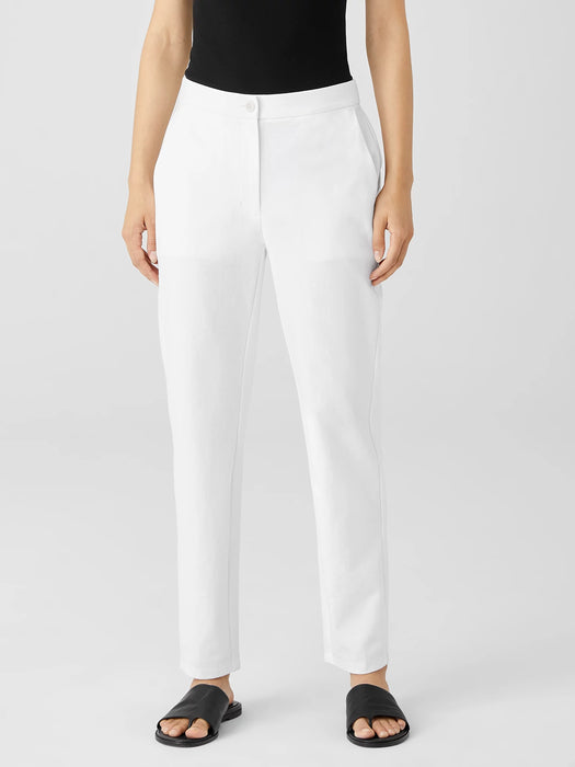 Cotton Blend Ponte Slim Pant
