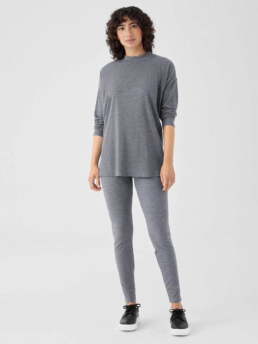 Cozy Stretch Rib Crew Neck Top