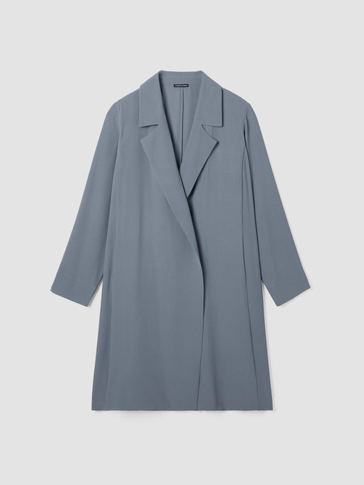 Silk Georgette Crepe Trench Coat