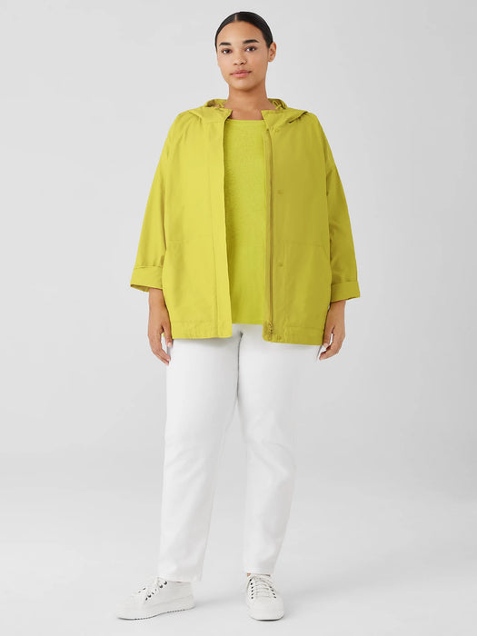 Light Cotton Nylon Hooded Jacket
