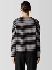 Striped Cozy Brushed Terry Box-Top