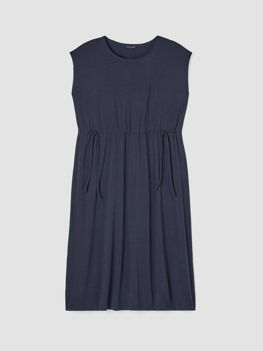 Fine Jersey Jewel Neck Dress