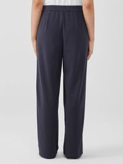 Pima Cotton Stretch Jersey Wide-Leg Pant