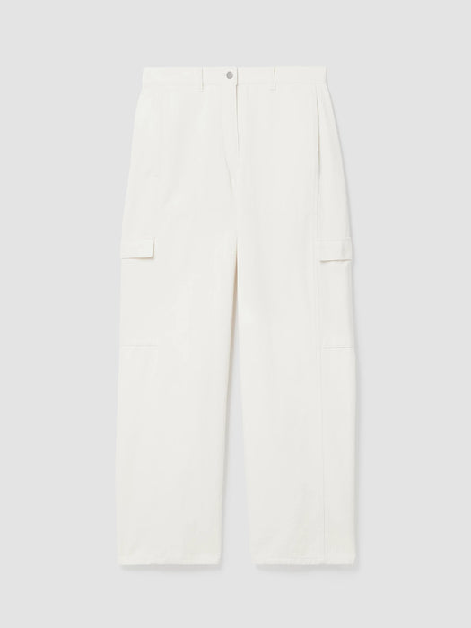Undyed Utility Organic Cotton Wide-Leg Cargo Pant
