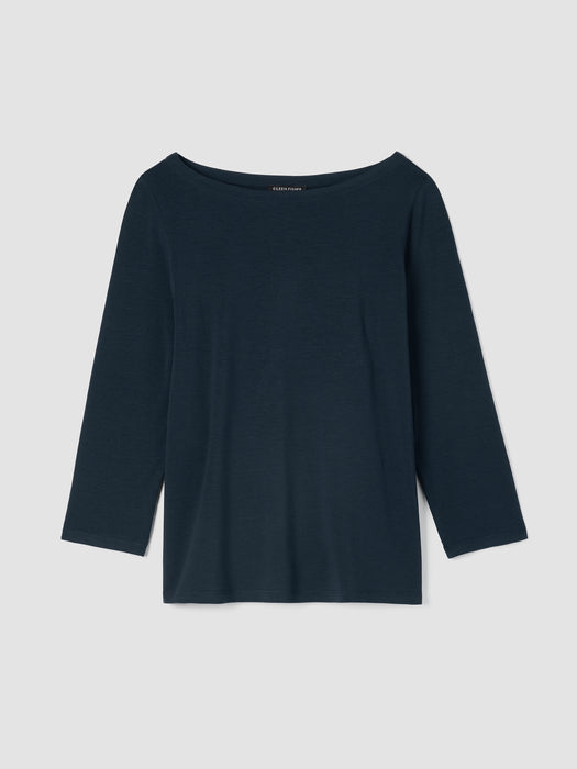 Fine Jersey Bateau Neck Top