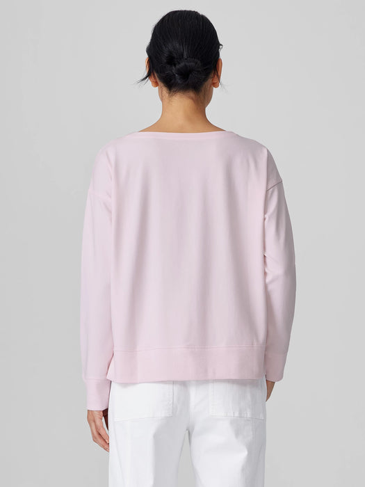 Pima Cotton Stretch Jersey Bateau Neck Top