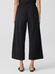 Organic Cotton Ripple Wide-Leg Pant