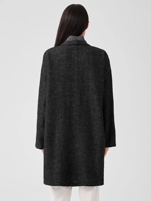 Tweedy Hemp Cotton High Collar Coat