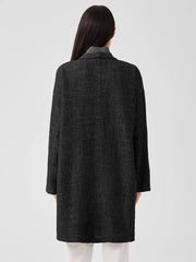 Tweedy Hemp Cotton High Collar Coat