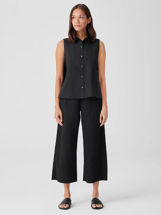 Organic Cotton Ripple Wide-Leg Pant