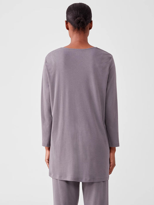 Cozy Organic Cotton Interlock U-Neck Top