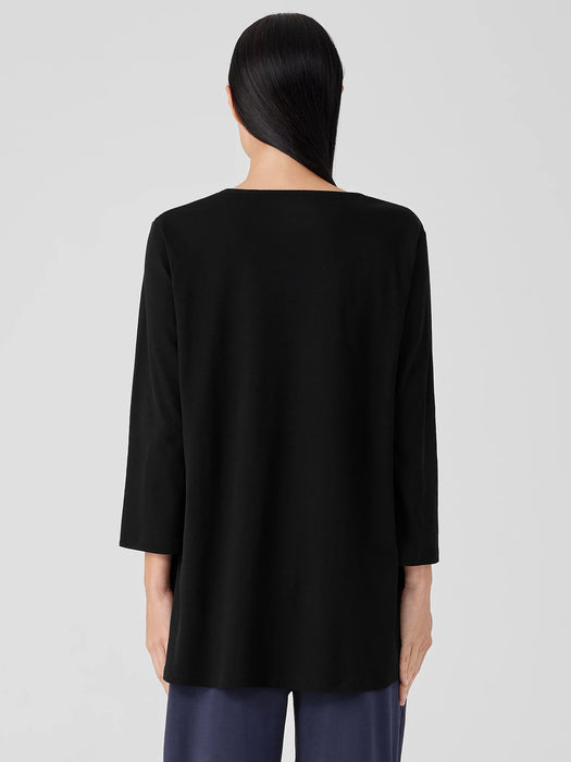 Organic Cotton Interlock U-Neck Sleep Top