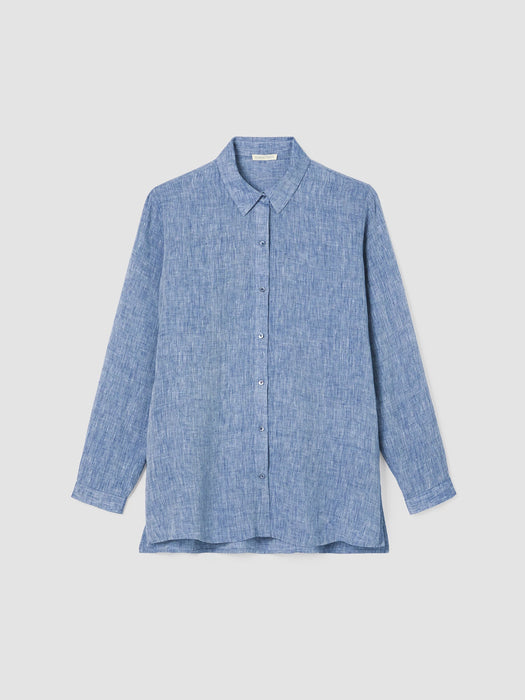 Yarn-Dyed Handkerchief Organic Linen Shirt