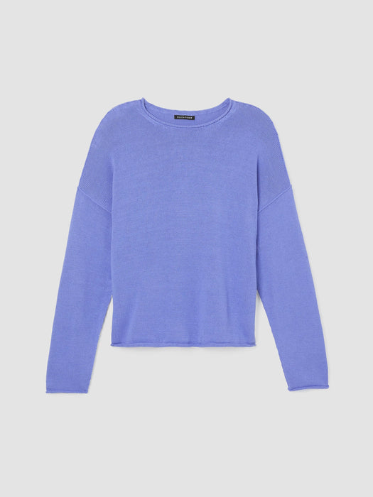 Peruvian Cotton Blend Crew Neck Top