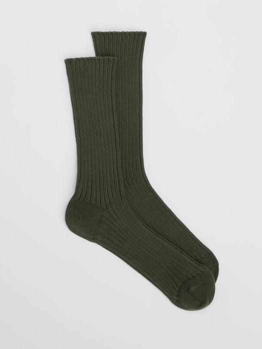 Cotton Ribbed Trouser Sock
