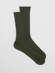 Cotton Ribbed Trouser Sock