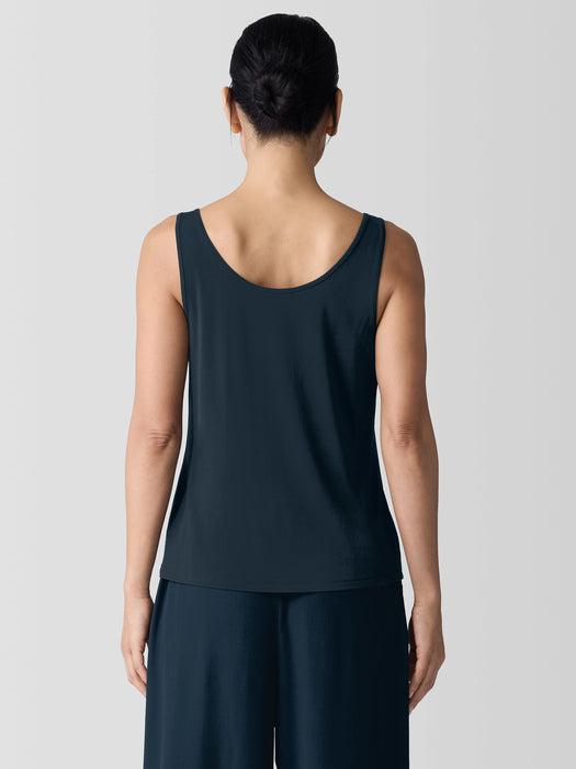 Stretch Silk Jersey&nbsp;Scoop Neck Tank