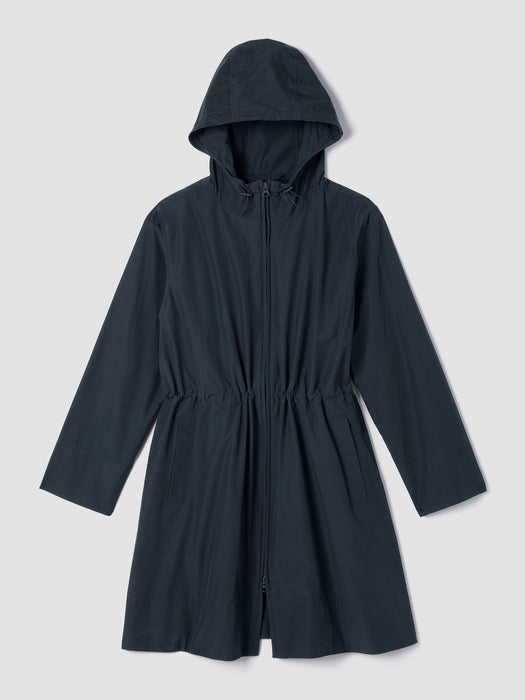Light Cotton Nylon Hooded Coat