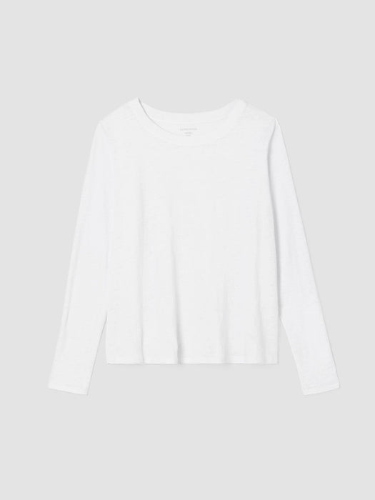 Organic Linen Jersey Crew Neck Top