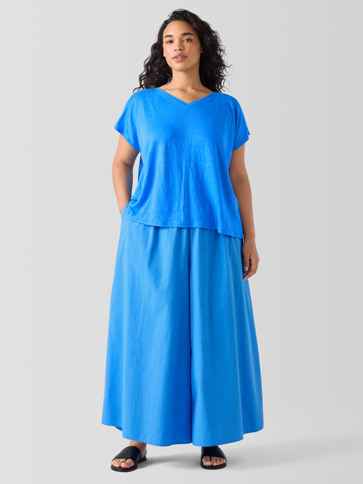 Organic Linen Jersey V-Neck Tee