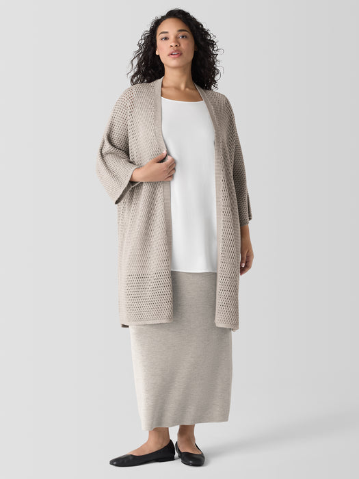 Merino High Collar Cardigan in Regenerative Wool