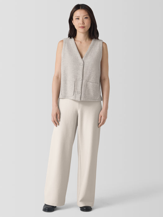 Lightweight Boiled Wool Vest in Regenerative Wool