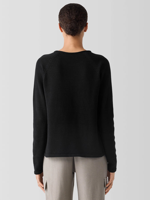 Peruvian Cotton Blend Crew Neck Top