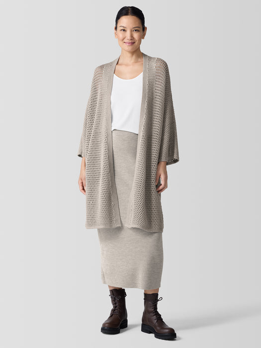 Merino High Collar Cardigan in Regenerative Wool