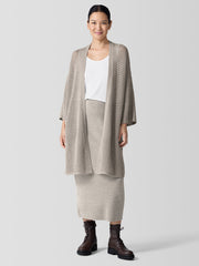 Merino High Collar Cardigan in Regenerative Wool