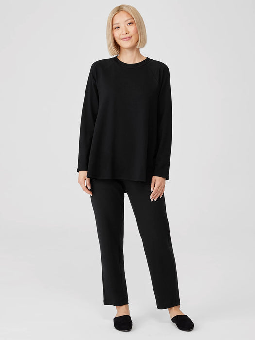 Cozy Brushed Terry Hug Raglan-Sleeve Top