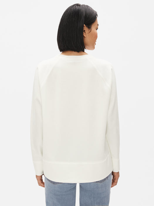 Flex Tencel Ponte Round Neck Top