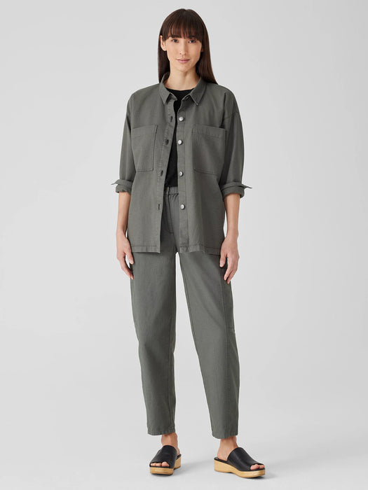 Cotton Hemp Stretch Shirt Jacket