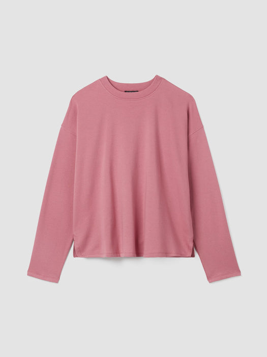 Cozy Brushed Terry Hug Crew Neck Top