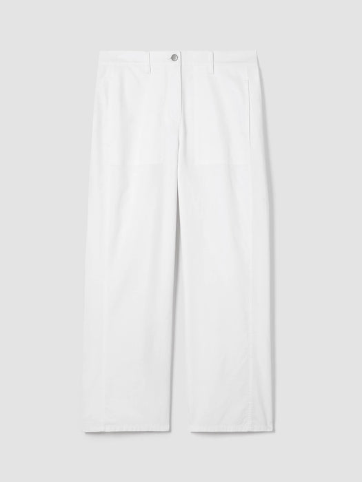 Cotton Hemp Stretch Wide-Leg Pant